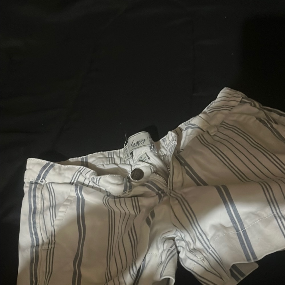 Women's Striped Jean Shorts